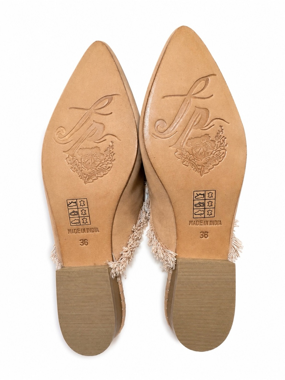 Free People Newport Mules Blush Pink Suede Fringe Slip-On US 6 BNWOT - Picture 2 of 5